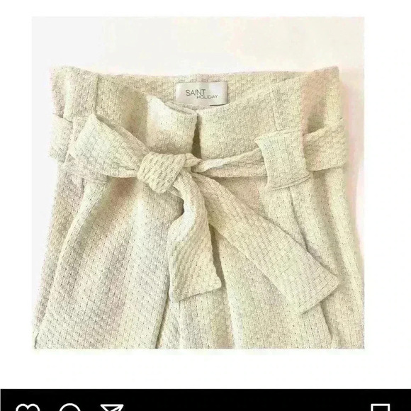 Saint Holiday No Plans  Pants Linen Wide Leg - Picture 3 of 15